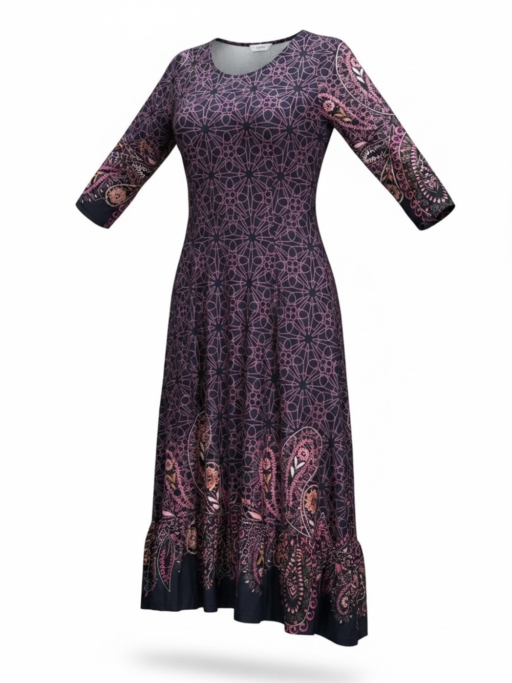 Reborn Western Style Dress Black, Purple & Pink Size Extra Large